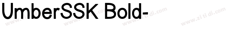 UmberSSK Bold字体转换